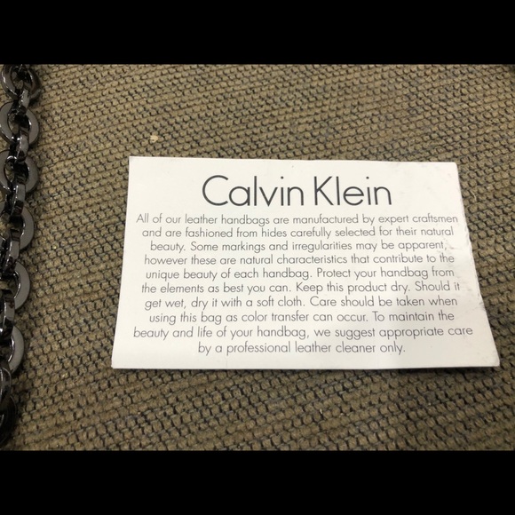 Calvin Klein Leather Crossbody Shoulder Bag Purse - Picture 7 of 16